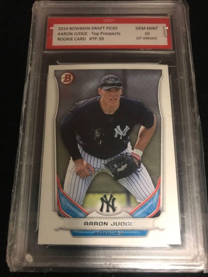 1st Graded 2014 Bowman Draft Picks Aaron Judge Yankees Rookie - Gem Mint 10