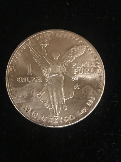 1 Troy Ounce .999 Fine Silver Mexico Uncirculated Onza Silver Bullion Coin