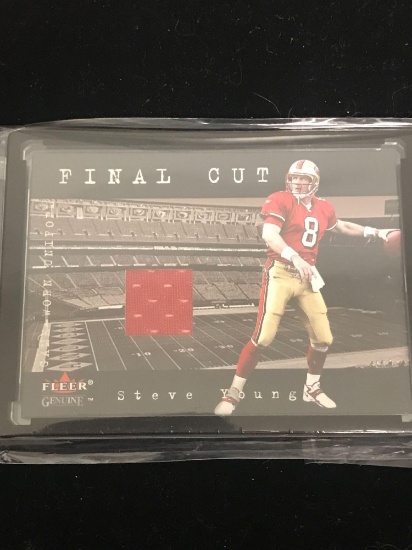 2001 Fleer Genuine Final Cut Steve Young 49ers Jersey Football Card