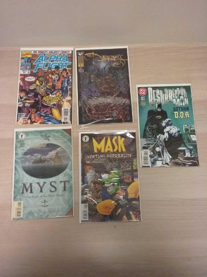 5 Count Lot Of Vintage Comic Books