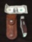 Vintage Case XX Dual Blade Folding Knife w/ Leather Case