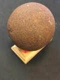 Antique Civil War 8 Pound Cannonball From Estate