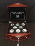 Brilliant Uncirculated 1 Ounce Pure Silver .999 Coin Set of 8 w/ Documentation From Around the World