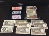 Huge Collection of Vintage Unresearched Foreign Paper Currency Notes
