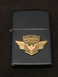Vintage Harley Davidson Motorcycles Black Zippo Lighter w/ Eagle Emblem