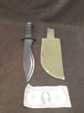 Frost Cutlery Large Black Fixed Blade Knife w/ Sheath
