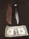 Vintage English Made Fixed Blade Knife w/ Original Sheath