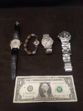 Lot of 4 Watches For Parts or Repair