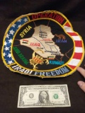 Large Operation Iraqi Freedom Patch USA Flag Background