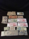 Huge Collection of Vintage World Foreign Currency Bank Not Bills Unresearched From Estate