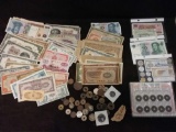 Huge Collection of Chinese Japanese and Korean Coins and Currency