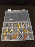 Tackle Box Full of Vintage Fishing Lures Flatfish and More