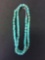 New! Gorgeous Simple 4.0mm Turquoise Beads w/ Sterling Silver Toggle Clasp 21