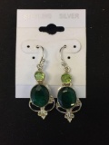 New! Gorgeous Faceted African Green Emerald w/ Peridot Accent 1 3/8