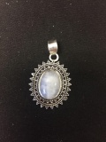 New! Amazing Detailed Larger Blue Fire Moonstone 1.25