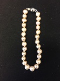 New! Gorgeous 7-8mm Peach & Pink Freshwater Pearl 7
