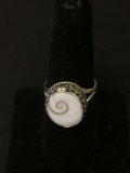 New! Amazing Detailed Shiva Shell Sterling Silver Ring Band-Size 8 SRP $ 49