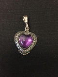Heart Fashioned Amethyst Cabochon Featured 0.75
