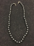 Strand of Round 8mm Onyx Beads 18