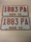 Vintage 1970 Ohio License Plates