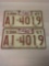 Vintage 1967 South Dakota License Plates