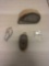 Lot of mineral, Fossil, Amber with bug inside, and Pendent Face made of sea sponge