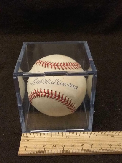 WOW- Authentic Ted Williams Signed Auto MLB Baseball Clean and Sweet Spot