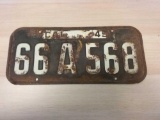 Vintage 1945 Californis License Plate