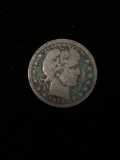1915 United States Barber Quarter - 90% Silver Coin