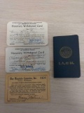 Vintage Boeing Employee Union Book And Cards
