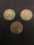 Lot of 3 Jefferson War Nickels