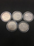 Lot of 5 United States State Quarters