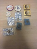 Lot of Political Buttons and Apollo Mission Souvenirs