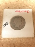 1893-O United States Barber Quarter - Silver Coin