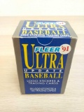 Fleer '91 Ultra Update Baseball Logo Stickers & Trading Cards Set