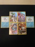 Lot of 6 Holo amd Character Pokemon Cards From Collection