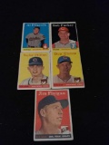 Lot of 5 1958 Topps Baseball Cards