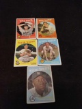 Lot of 5 1959 Topps Baseball Cards