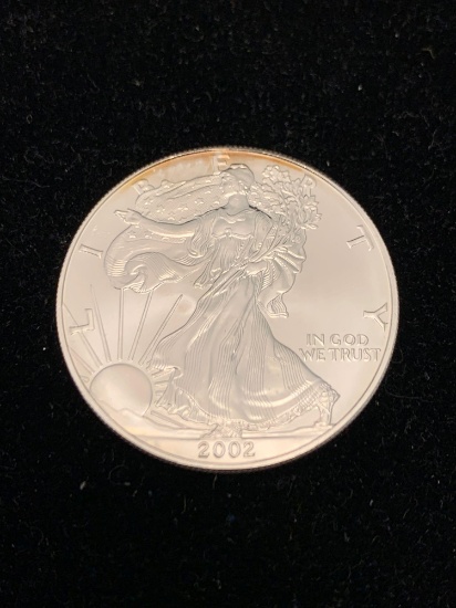2002 American Silver Eagle 1 Ounce .999 Fine Silver Bullion Coin
