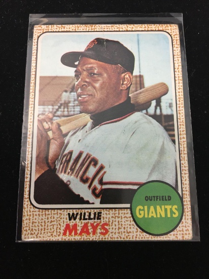 1968 Topps #50 Willie Mays Giants Vintage Baseball Card