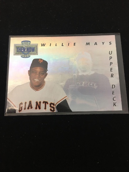 1993 Upper Deck Then & Now Hologram Willie Mays Insert Baseball Card