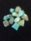 Lot of Loose Rough Turquoise Gemstones - 22 Ctw