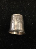 Old Pawn Native American Style Engraved 18in Tall Sterling Silver Thimble