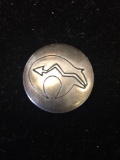 Old Pawn Native American Style Round 0.75in Sterling Silver Button Cover