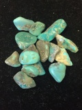 Lot of Loose Rough Turquoise Gemstones - 23 Ctw