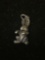 Cartoonish Bunny Rabbit Sterling Silver Charm Pendant