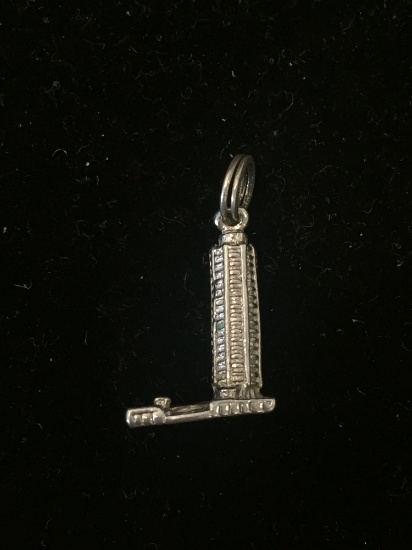 Chateau Lacombe City Tower Sterling Silver Charm Pendant