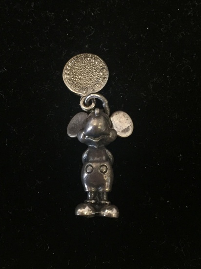 Walt Disney Mickey Mouse 3D Sterling Silver Charm Pendant