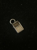 US Mail Post Office Box Sterling Silver Charm Pendant
