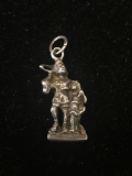 Knight & Princess Sterling Silver Charm Pendant